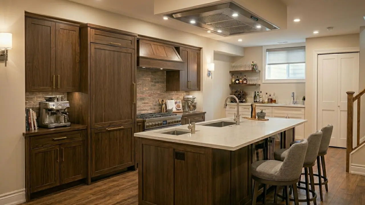 Open concept rec room North York – basement finishing by HomeFix Toronto